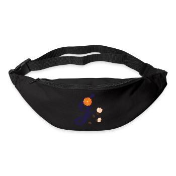 Elegant letter 'J' with flowers - Bum bag - black - Front