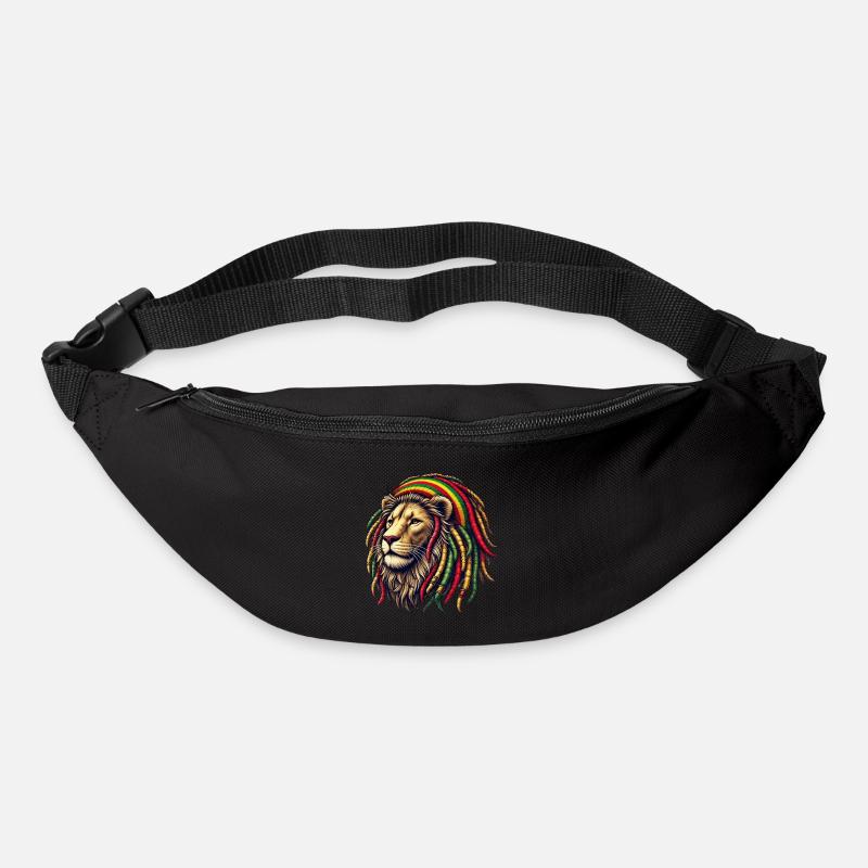 Rasta Lion - Sac banane - noir