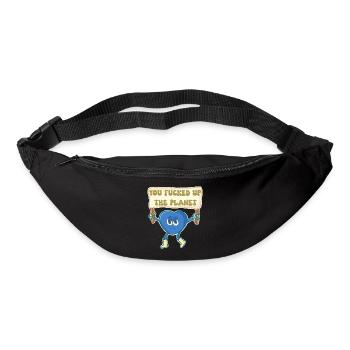 Climate activist retro mascot - Bum bag - black - Front