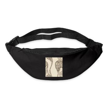 Abstraktes organisches Muster - Gürteltasche - Schwarz - Vorne