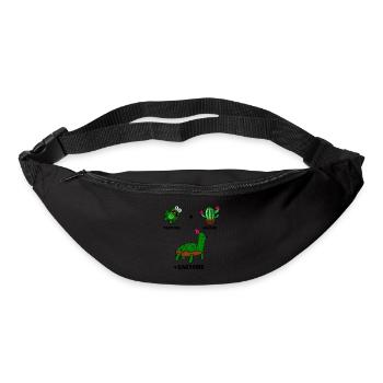 Cactoise – Fusion de tortues de cactus, doodle excentrique. - Sac banane - noir - Devant