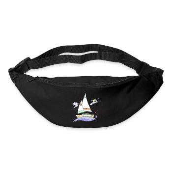 Segelboot - Gürteltasche - Schwarz - Vorne