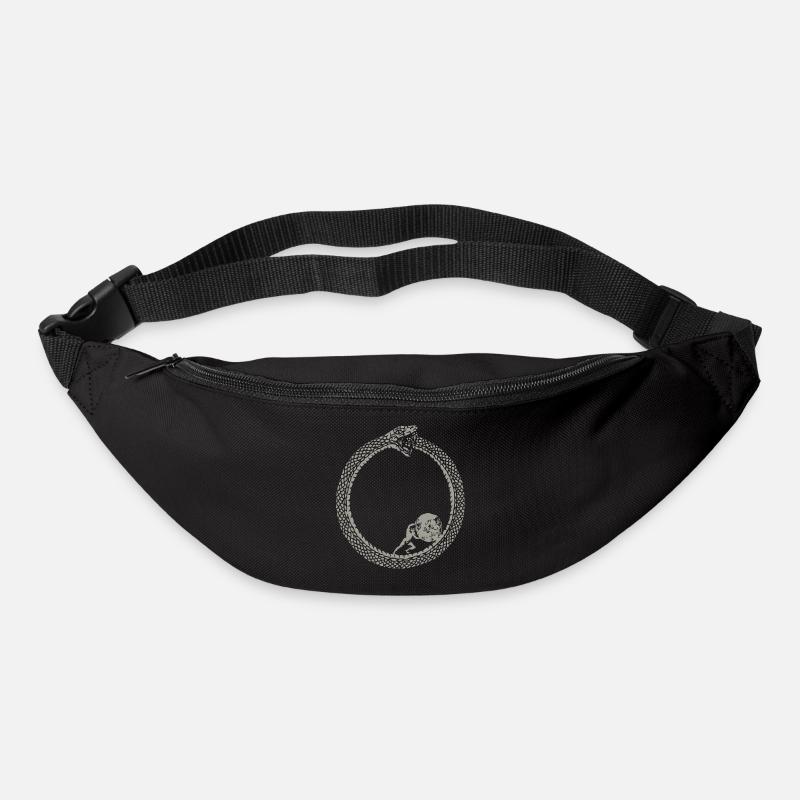 Ouroboros und Sisyphos absurde Philosophie Kunst - Gürteltasche - Schwarz