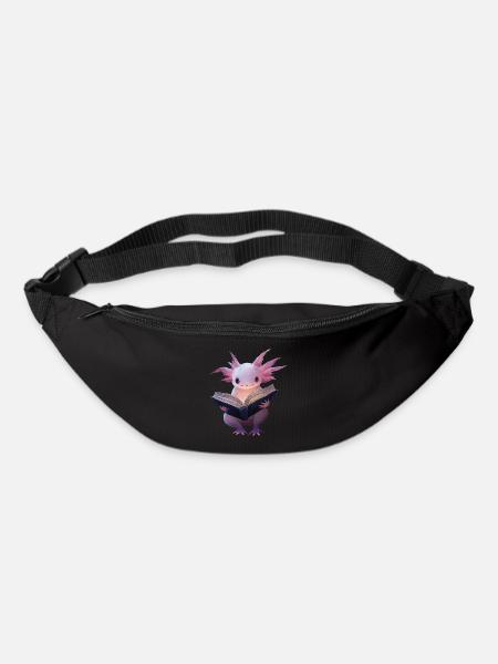 Axolotl liest Buch - Gürteltasche - Schwarz