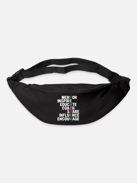 Professeur Acrostichon : Mentorer, Inspirer,... - Sac banane - noir