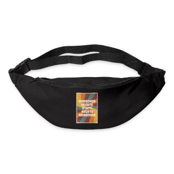 Human Rights Instead of Right People Retro - Bum bag - black - Front