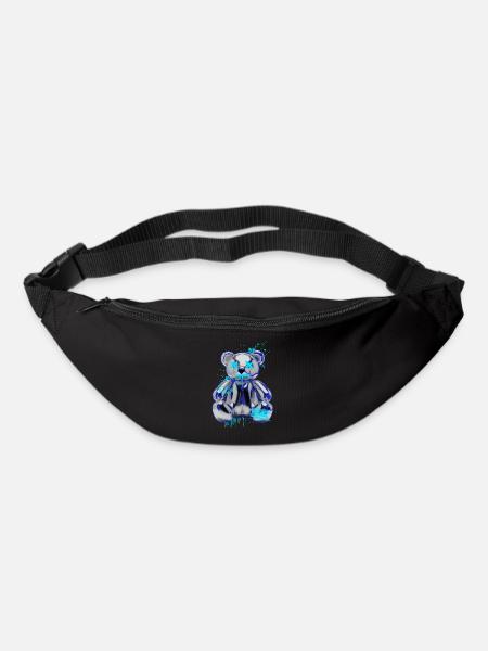 Graffiti-Bär Neon Tropfen Teddybär - Gürteltasche - Schwarz