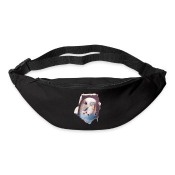 Perruche ondulée - Sac banane - noir - Devant