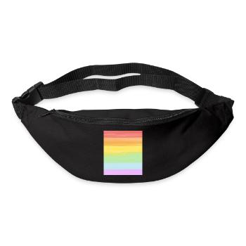 Pastel Rainbow Gradient LGBTQ Pride - Bum bag - black - Front