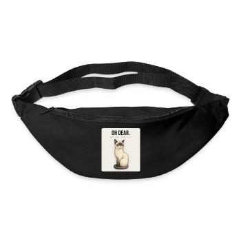 OH DEAR Sarcastic Cat Design - Gürteltasche - Schwarz - Vorne