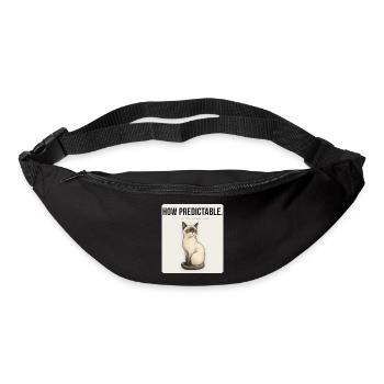 HOW PREDICTABLE Sarcastic Cat Design - Gürteltasche - Schwarz - Vorne