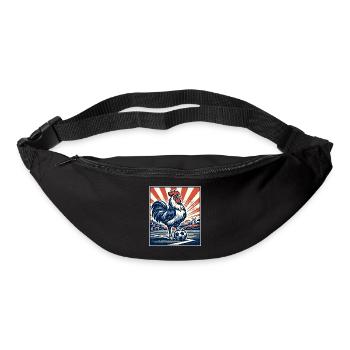 Frankreich Hahn Fußball Fan Motiv Wappentier  - Gürteltasche - Schwarz - Vorne