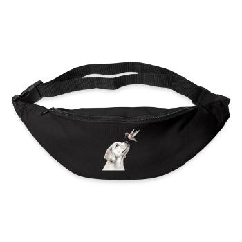 Motif des chiens crayons du colibri labrador - Sac banane - noir - Devant