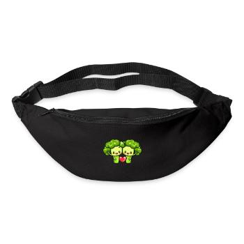 Broccoli Couple Love Heart Valentine's Day - Bum bag - black - Front