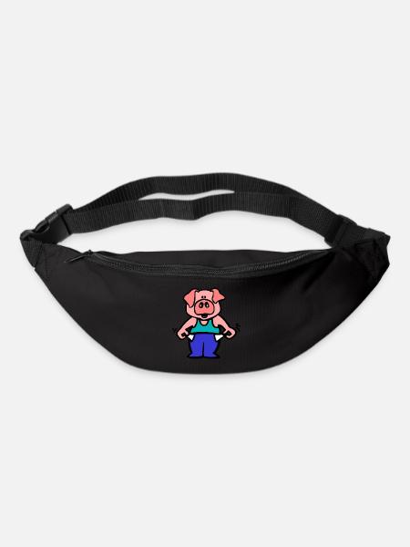 armes Schwein - Gürteltasche - Schwarz