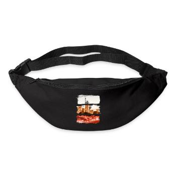 Francfort Vintage Retro Allemagne City Skyline - Sac banane - noir - Devant