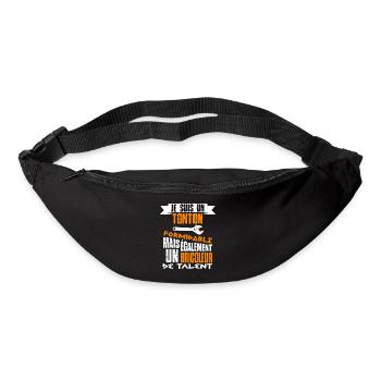 Maillot tonton bricoleur idée cadeau humour homme - Sac banane - noir - Devant