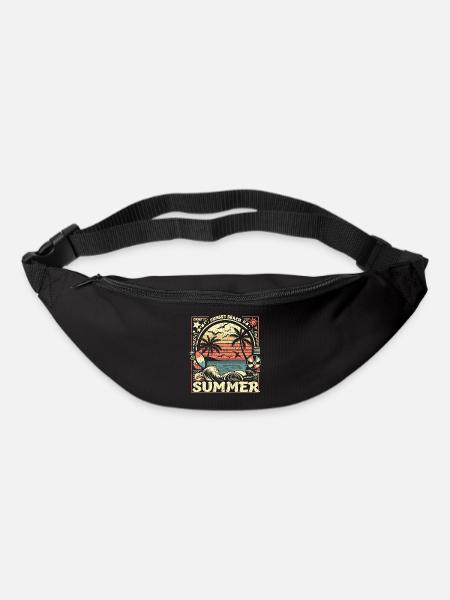 Surfing and summer in vintage style in Hawaii - Bum bag - black