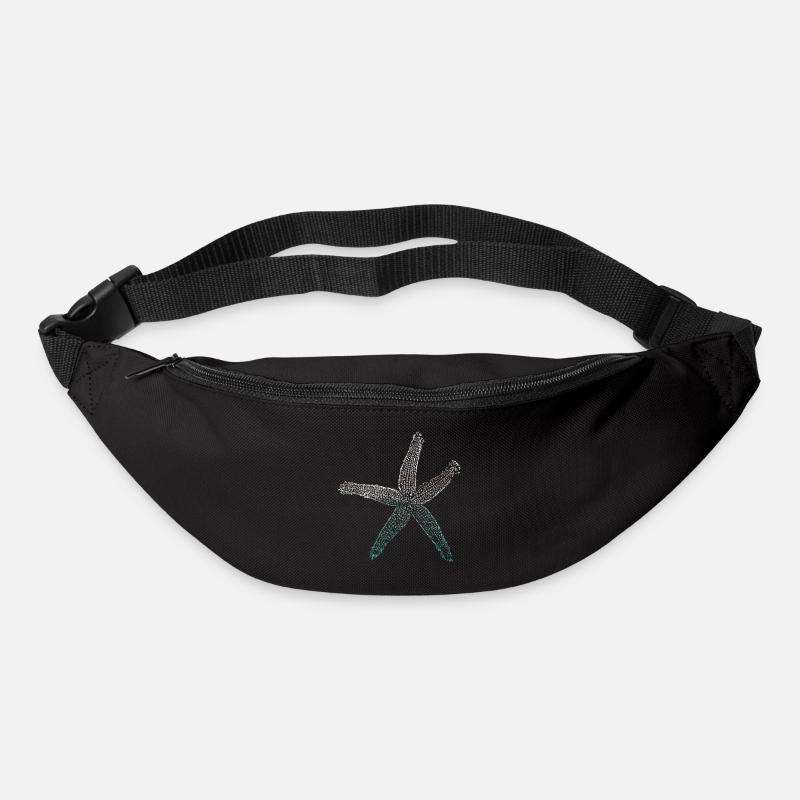 Seestern - Gürteltasche - Schwarz