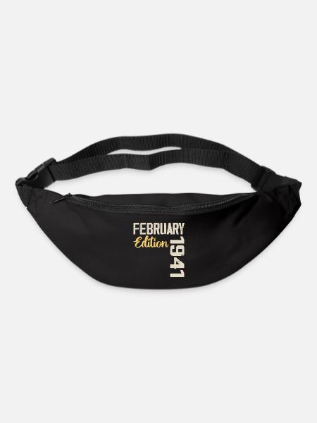 Februar 1941 Geburtstag Februar 1941 Retro - Gürteltasche - Schwarz