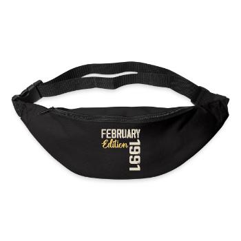 Février 1991 Anniversaire Février 1991 Rétro - Sac banane - noir - Devant