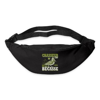 Chasseur de bécasse cadeau cool chasse chasser - Sac banane - noir - Devant