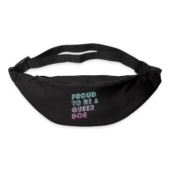 Fier d’être un Queer Dog Neon Shirt - Sac banane - noir - Devant
