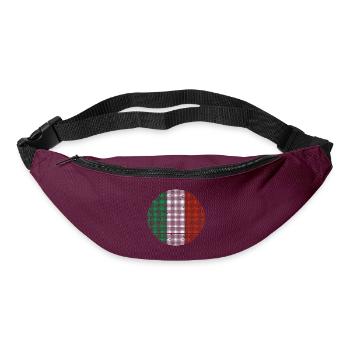 Italie Drapeau Vintage Drapeau Italien Occasion Look - Sac banane - bordeaux  - Devant