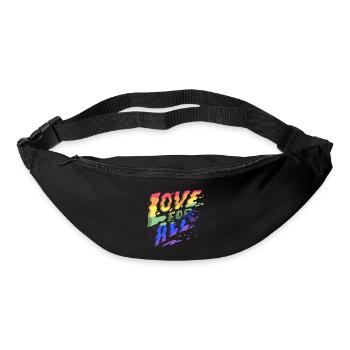 Love For All CSD Rainbow Flag Colorful LGBTQ+ - Bum bag - black - Front