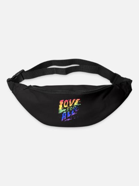 Love For All CSD Regenbogen Flagge Bunt LGBTQ+ - Gürteltasche - Schwarz