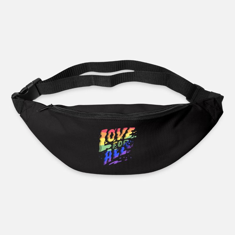 Love For All CSD Regenbogen Flagge Bunt LGBTQ+ - Gürteltasche - Schwarz