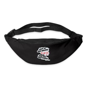 Kopf in den Wolken, ***** wird dich runterziehen. - Gürteltasche - Schwarz - Vorne