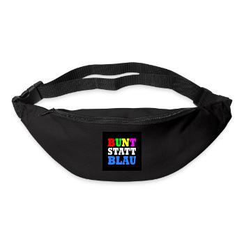 Bunt statt blau - Gürteltasche - Schwarz - Vorne