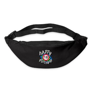 18e anniversaire , Joyeux 18 anniversaire Cadeau (25) - Sac banane - noir - Devant