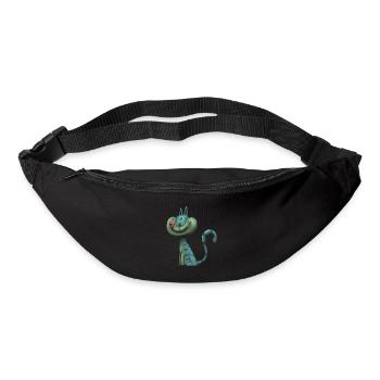 funny cat - Bum bag - black - Front