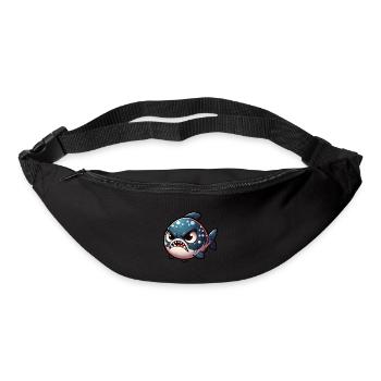 cute angry Piranha - Gürteltasche - Schwarz - Vorne