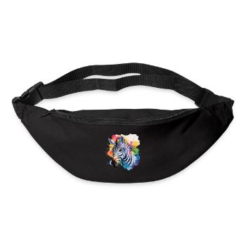 Zebra cool in colorful design - Bum bag - black - Front