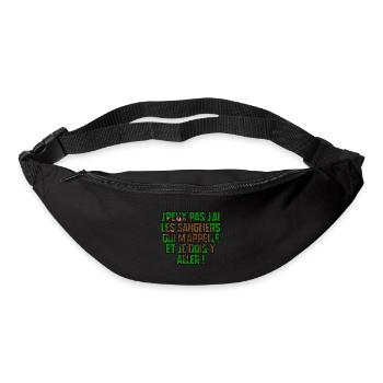 J’peux pas j’ai les sangliers qui m’appelle - Sac banane - noir - Devant