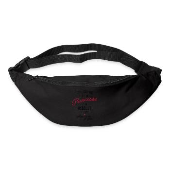 Princesse et rebelle - Sac banane - noir - Devant