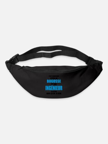 c'est compliqué d'être un bogosse et ingénieur - Sac banane - noir