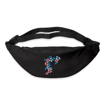 flowers - Sac banane - noir - Devant