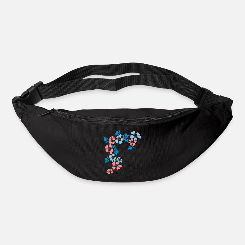 flowers - Gürteltasche - Schwarz