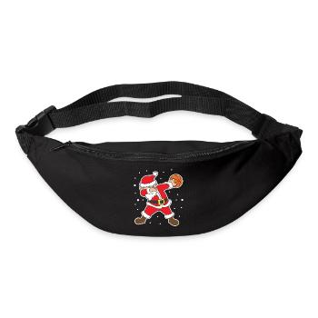 Idée de cadeau de Noël Noël Santa Basketball - Sac banane - noir - Devant