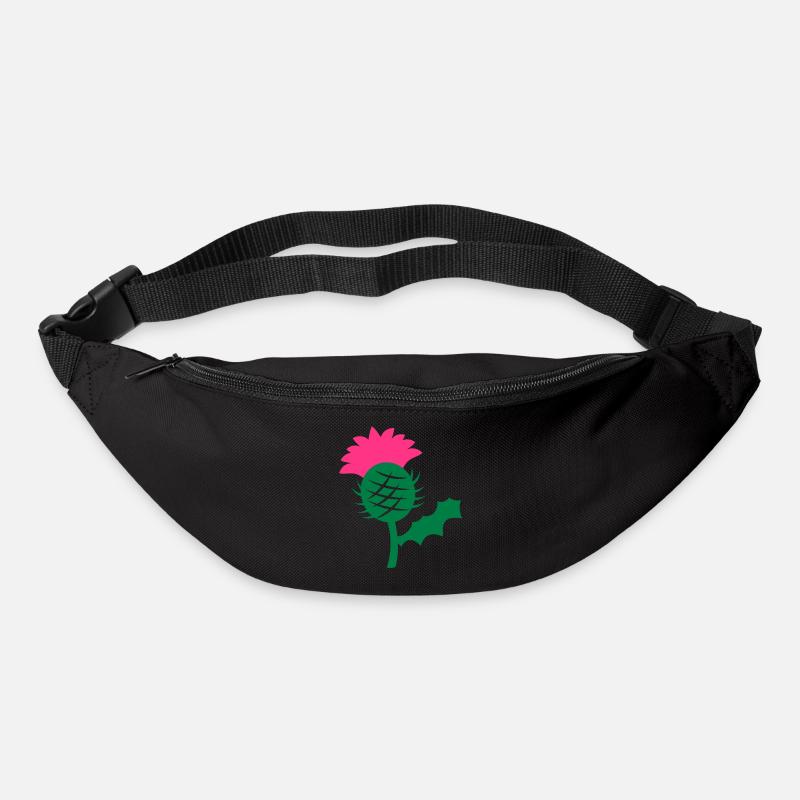 seule fleur de tête de chardon écossais Ecosse - Sac banane - noir