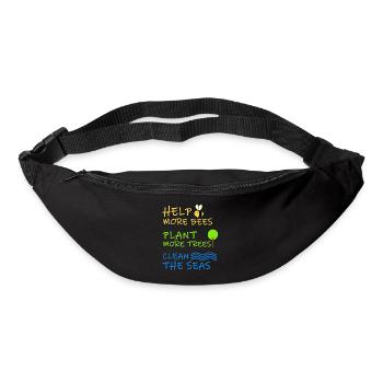Chemise environnementale cadeau écologique - Sac banane - noir - Devant