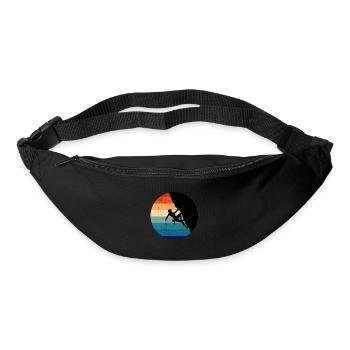 Klettern Kletterer Climber Sportklettern Retro - Gürteltasche - Schwarz - Vorne