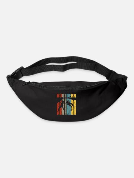 Bouldering fun cadeau de grimpeur fun boulderer - Sac banane - noir