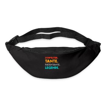 Patentante Lieblingstante Taufpatin Geschenk & Tau - Gürteltasche - Schwarz - Vorne