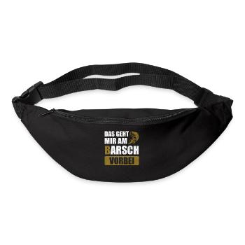 Barsch Fisch Angler Angeln Geschenk - Gürteltasche - Schwarz - Vorne
