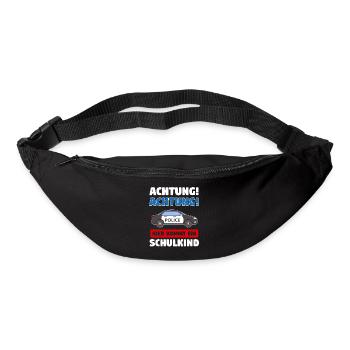 Schulkind 2020 Einschulung Polizei Geschenk - Gürteltasche - Schwarz - Vorne
